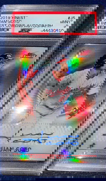 Juan Soto 2019 Topps Finest Finest Origins Autographs PSA 9