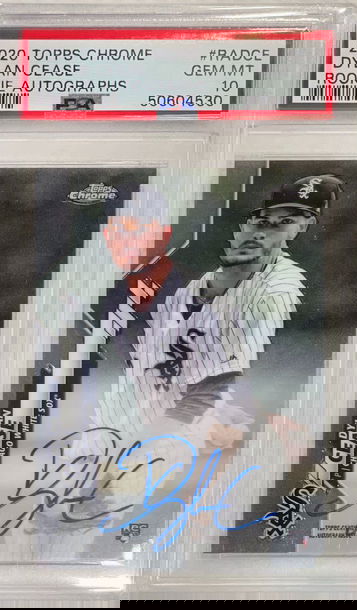 Dylan Cease 2020 Topps Chrome Rookie Auto PSA10 Gem Mint