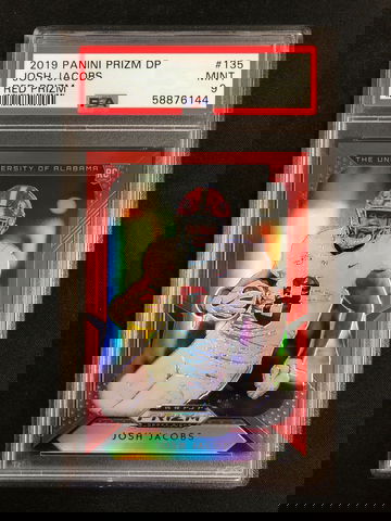 2019 Panini Prizm Draft Picks - Josh Jacobs - Rookie Red Prizm PSA 9 Mint