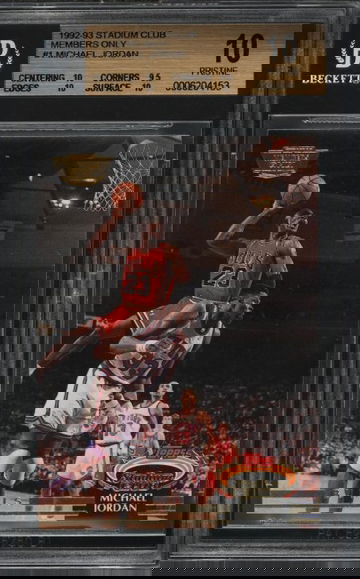 1992 Stadium Club Members Only Michael Jordan BGS 10 Pristine