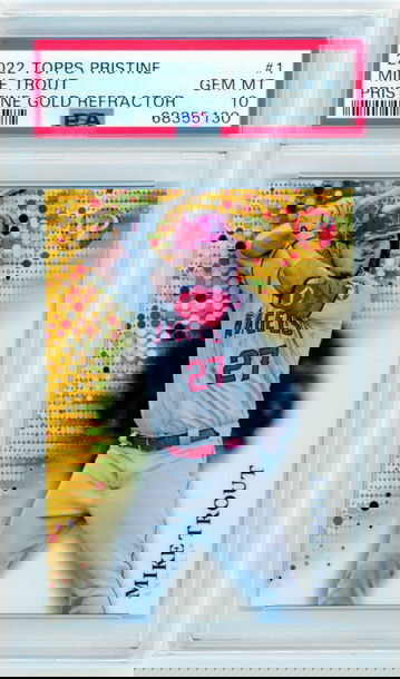 2022 Topps Pristine #1 Mike Trout Pristine Gold Refractor PSA 10 GEM MINT!