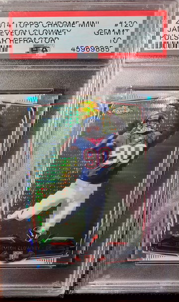 2014 Topps Chrome Mini #120 RC Jadeveon Clowney Pulsar Refractor #/102  PSA 10 Gem-Mint 