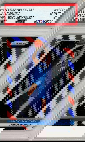 2018 PANINI PRIZM LUKA DONCIC #280 RED WHITE BLUE PRIZM PSA 9 MINT  RC