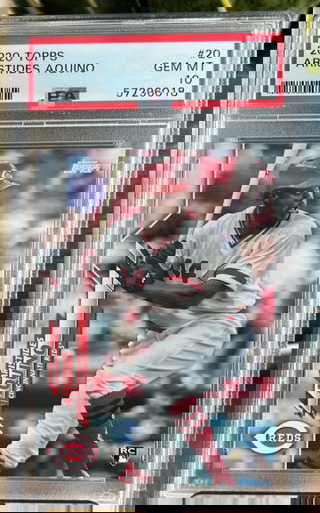 2020 Topps Aristides Aquino RC Rookie Card Reds #20 PSA 10 GEM MINT