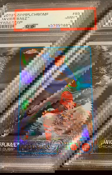 2015 Topps Chrome Javier Baez Refractor PSA 9