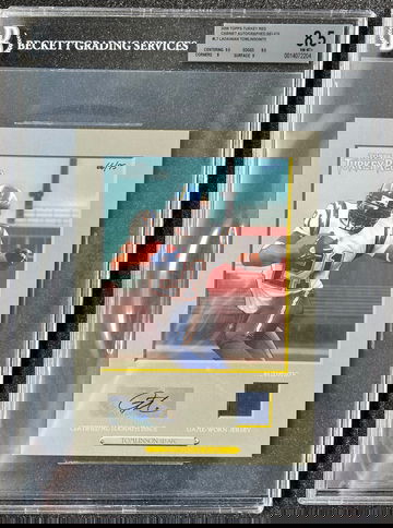 2006 Topps Turkey Red Cabinet Autographed Relics #LT Ladainian Tomlinson 66/75 BGS 8.5/10