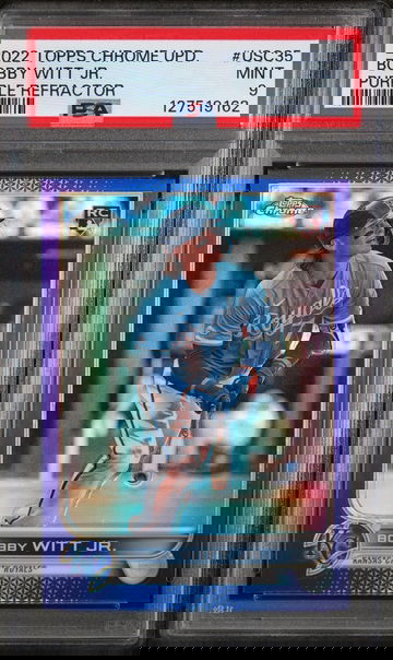 2022 Topps Chrome Update Purple Refractor Bobby Witt Jr. #USC35 /250 PSA 9