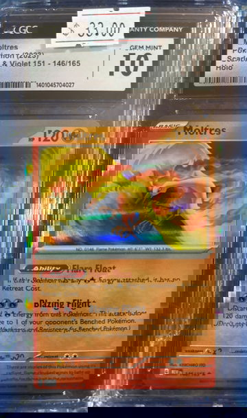 2023 Pokémon Moltres S&V 151 146/165 Holo CGC Gem Mint