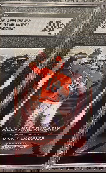 2021 Prizm Draft Picks Trevor Lawerence All Americans Insert RC SGC 10