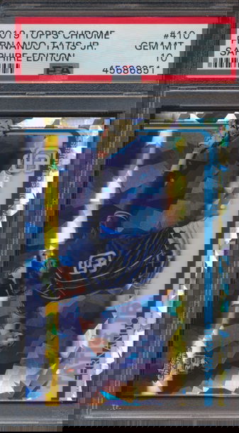 2019 Topps Chrome Sapphire #410 Fernando Tatis JR RC PSA 10 