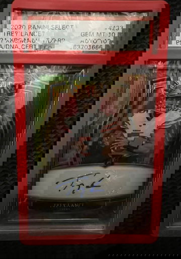 2020 Panini Select Trey Lance Tye Die Auto Gem Mint 10/10