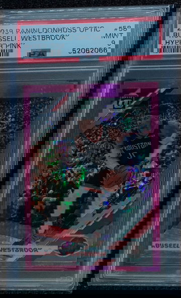 2019-20 Panini Donruss Optic #58 Russell Westbrook Hyper Pink PSA 9