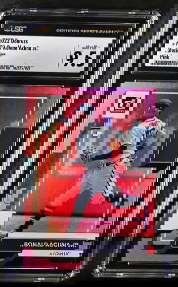 2022 Donruss Ronald Acuna Pink Variation CSG 9.5