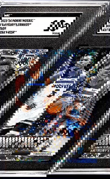 2023-24 Panini Mosaic #19 Anthony Edwards Montage Fast Break Prizm SGC 10