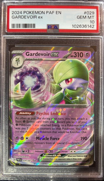 2024 Pokémon Gardevoir ex Paldean Fates 029/091 PSA 10 Gem Mint 