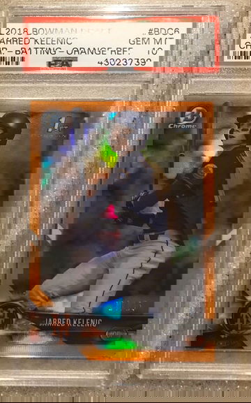 Jarred Kelenic 2018 Psa 10 bowman chrome draft orange refractor 24/25