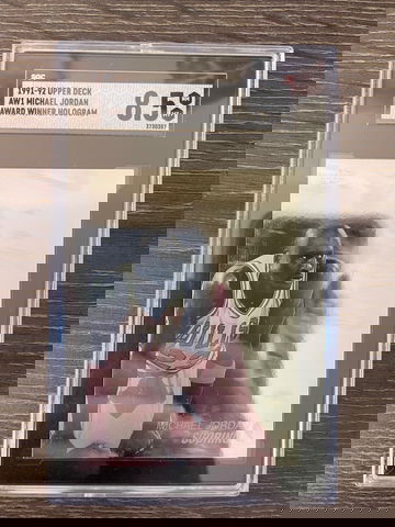 1991 Upper Deck Award Winner Hologram Michael Jordan SGC 8.5