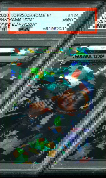 2020 Topps Chrome Sapphire F1 Lewis Hamilton Aqua Refractor /99 #174 Formula 1