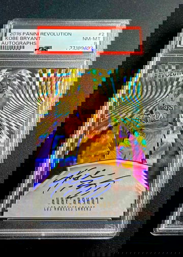 2016 Kobe Bryant Panini Revolution Holo Auto Autograph #2 Signature SP PSA 8
