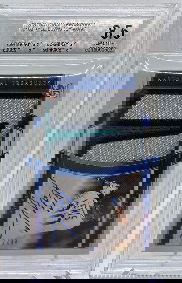 2020 Panini National Treasures Kyle Lewis /99 Jersey AUTO RC Rookie #183 BGS 8.5