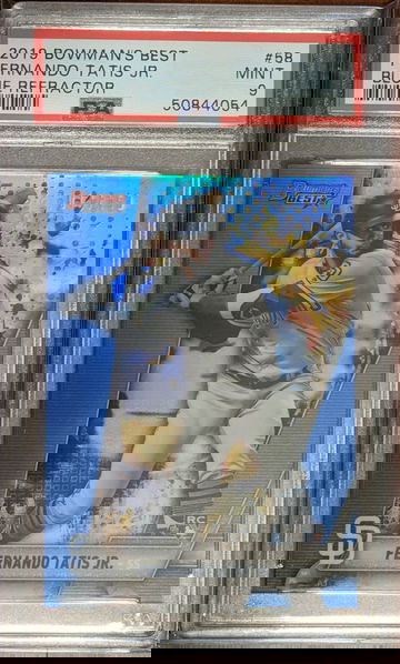 2019 Bowman's Best Blue Refractor Fernando Tatis Jr. RC PSA 9 014/150