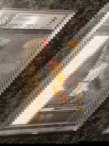 2007-08 Bowman elevation Kevin durant rookie black 1/1 bgs 9 mint