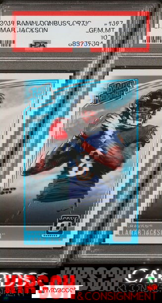 Lamar Jackson 2018 Panini Donruss Optic RC#167 PSA 10