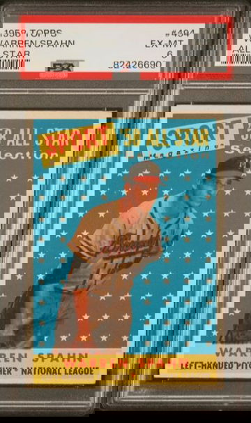 1958 Topps Warren Spahn All Star #494 PSA 6 [BL-3.25]