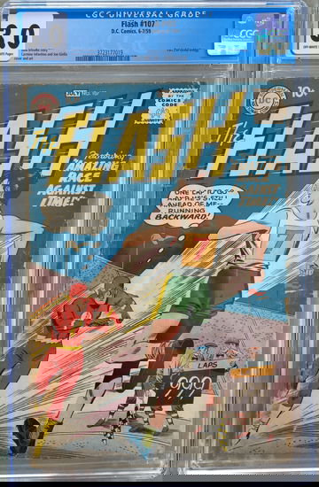 The Flash #107 (1959) CGC 3.0 -- O/w to white pages; Part 2 of Grodd trilogy