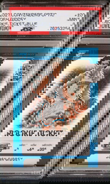 2021 Panini Contenders Optic Rookie Ticket Blue Josh Giddey #20 RC /99 PSA 9