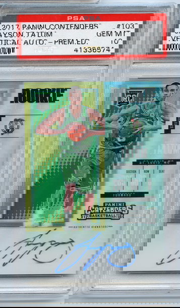 Jayson Tatum 2017 Contenders Premium Edition Auto PSA 10