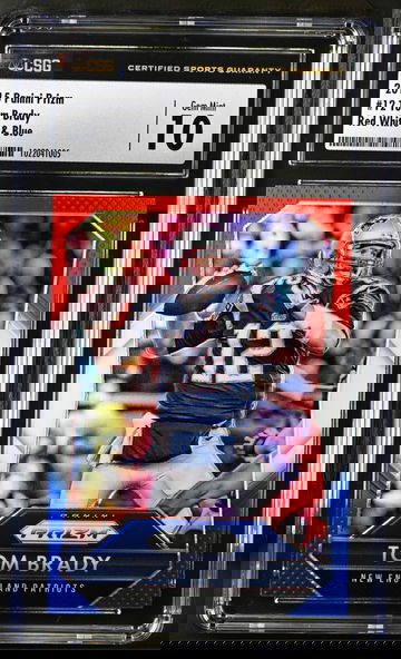 2015 Prizm Tom Brady Red/White/Blue Gem Mint 10