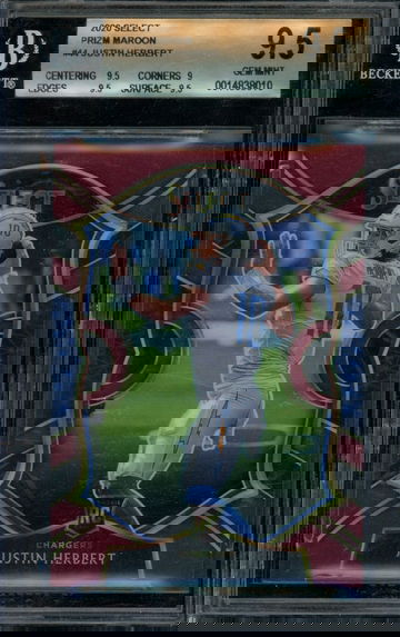 2020 Select Justin Herbert Rookie /149 BGS 9.5