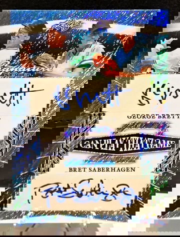 2025 Leaf Signature Series  1/1  George Brett  Bret Saberhagen  DUAL AUTO!  Royals