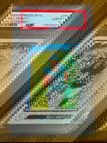 2024 Donruss Optic Will Shipley White Sparkle Rookie PSA 10 Eagles #298