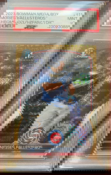2023 Bowman Mega Box Chrome Gold /50 PSA 9 Moises Ballesteros