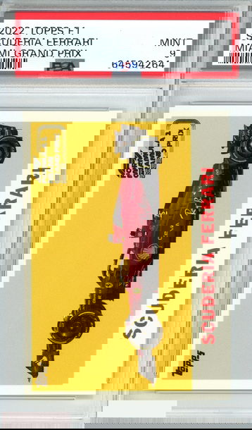 2022 TOPPS FORMULA 1 MIAMI GRAND PRIX SCUDERIA FERRARI # MIAMI GRAND PRIX PSA 9 MINT