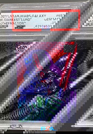 2021 Topps Chrome Star Wars Galaxy #69 The Darkest Lord Mojo Refractor /50 PSA 10