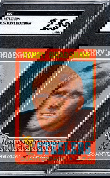 1971 Topps #156 TERRY BRADSHAW RC Rookie Card SGC 2.5 GD+