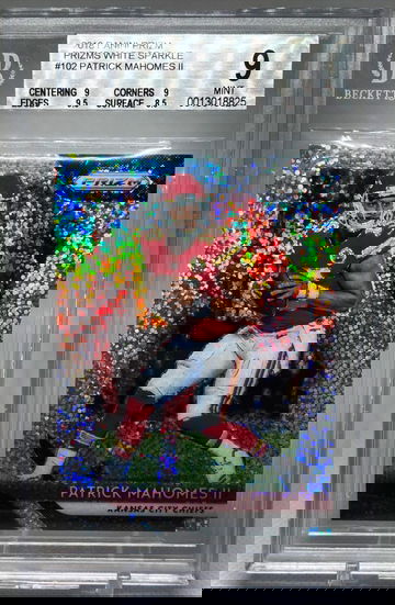 2018 Prizm #102 Patrick Mahomes White Sparkle SSP BGS 9 MINT