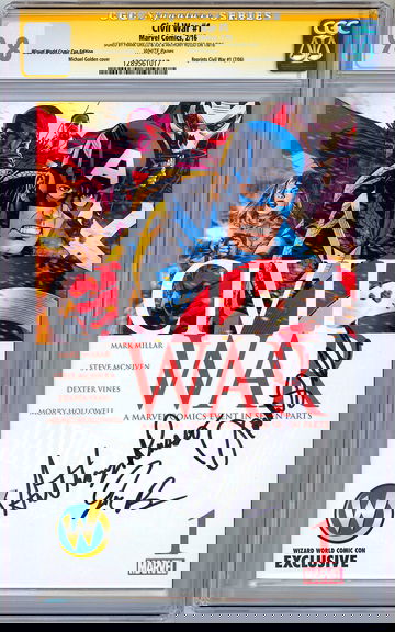 CIVIL WAR #1 CGC-SS 9.8 WW VAR SIG 3X GRILLO +RUSSO BROS AVENGERS DIRECTORS 2016