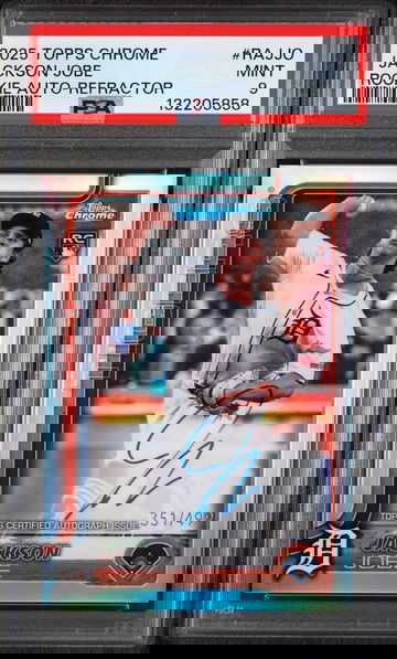 2025 Topps Chrome Rookie Autograph Refractor Jackson Jobe #RAJJO /499 PSA 9