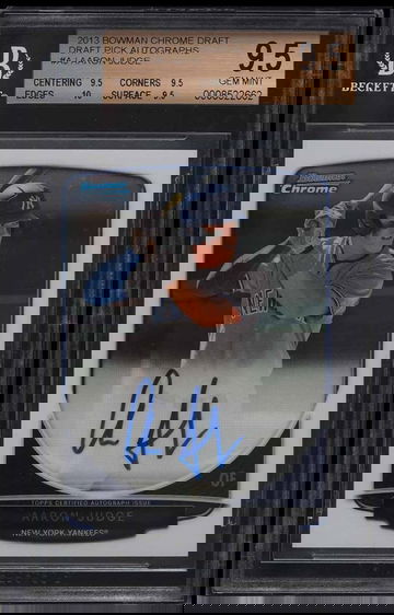 BGS 9.5/10 TRUE Gem Mint Aaron Judge Auto 2013 Bowman Chrome Draft Pick Autograph #AJ