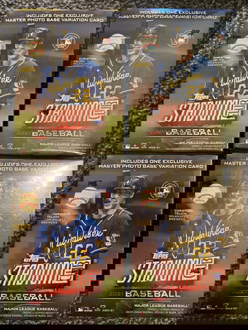 4x 2021 Topps Stadium Club baseball blaster