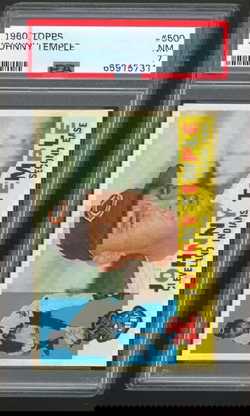 1960 Topps Johnny Temple #500 PSA 7