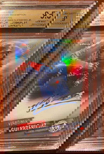 2019 Finest Vladimir Guerrero Mystery Redemption Autograph BGS 9.5/9 