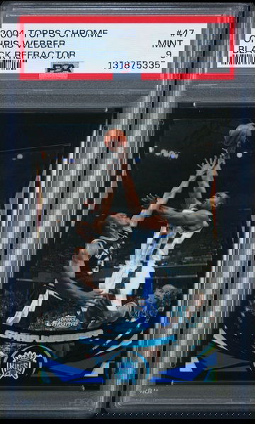 2004-05 Topps Chrome Chris Webber Black Refractor /500 #47 HOF PSA 9 🎆