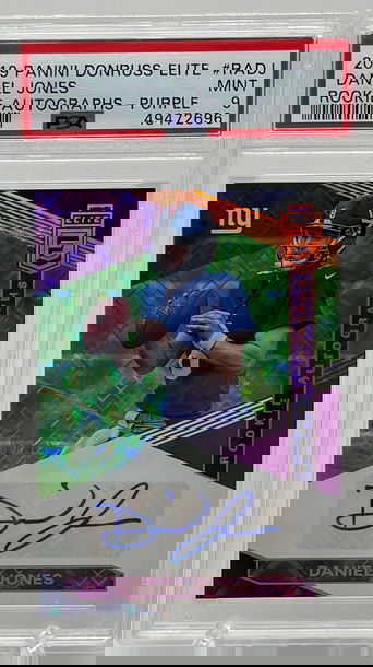 /15 2019 Panini Donruss Elite Daniel Jones Rookie Auto-Purple MINT 9 (05/15) SP