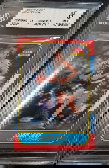 1986 Fleer Larry Bird BGS 8 #9