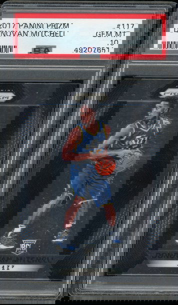 Donovan Mitchell 2017/18 Panini Prizm RC #117 PSA 10 GEM MINT Utah Jazz!